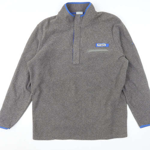 Columbia Men's Grey Fleece 1/4 Zip Sweatshirt Size L