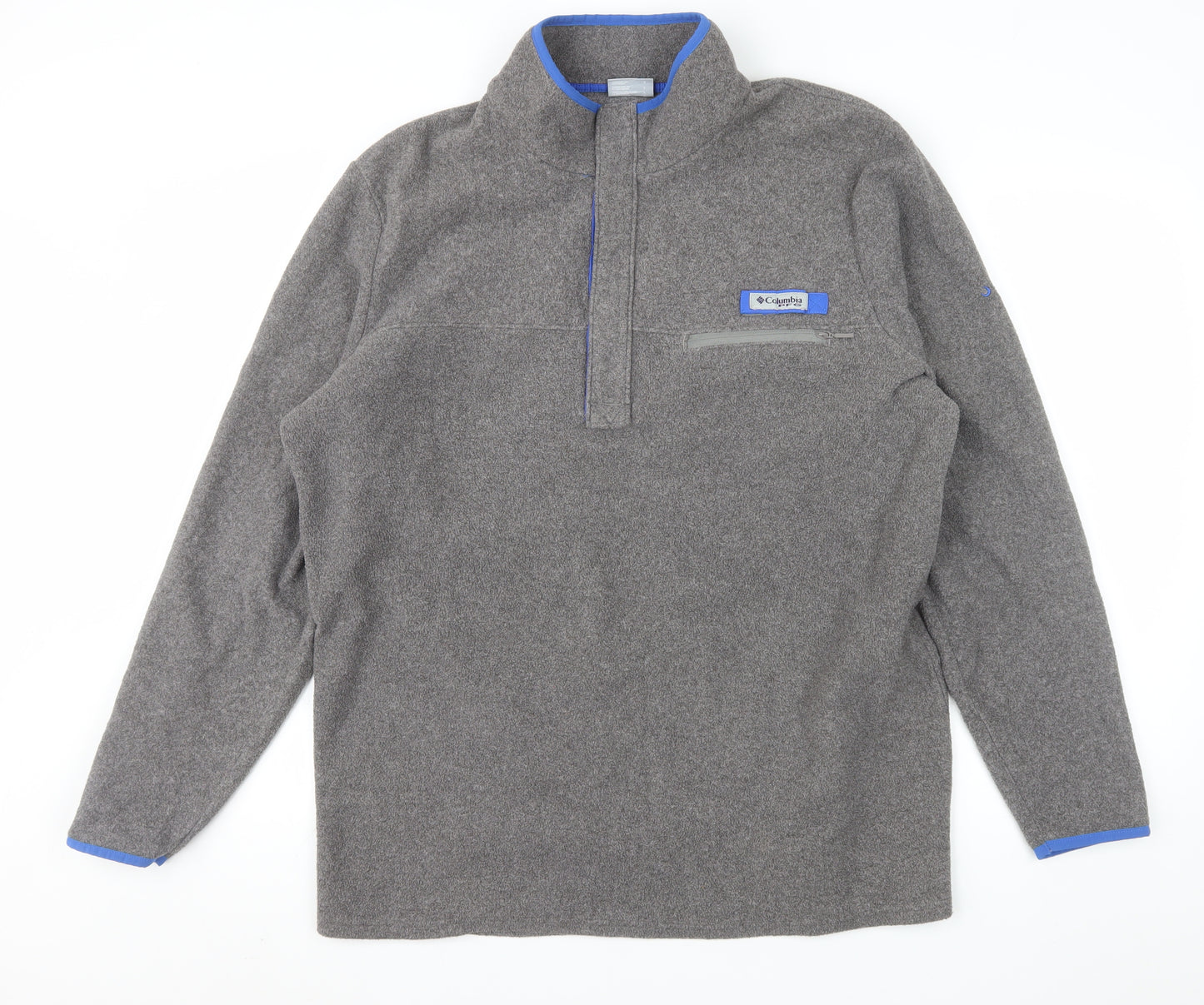Columbia Men's Grey Fleece 1/4 Zip Sweatshirt Size L