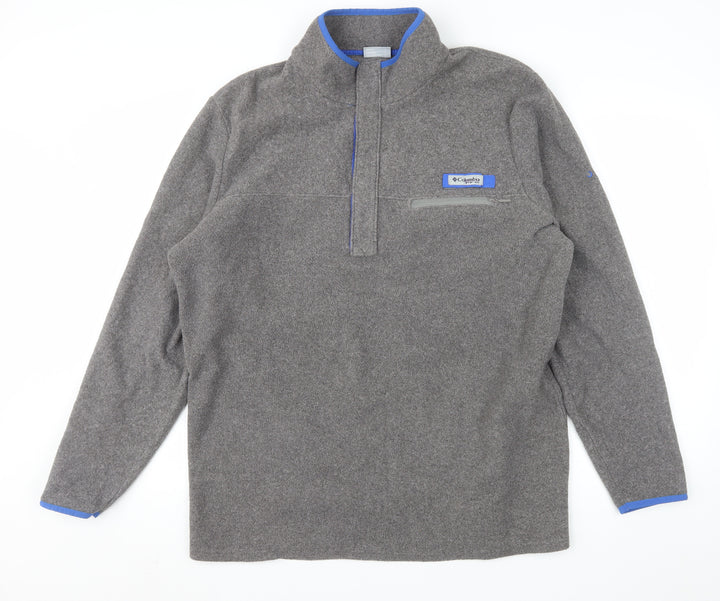 Columbia Men's Grey Fleece 1/4 Zip Sweatshirt Size L