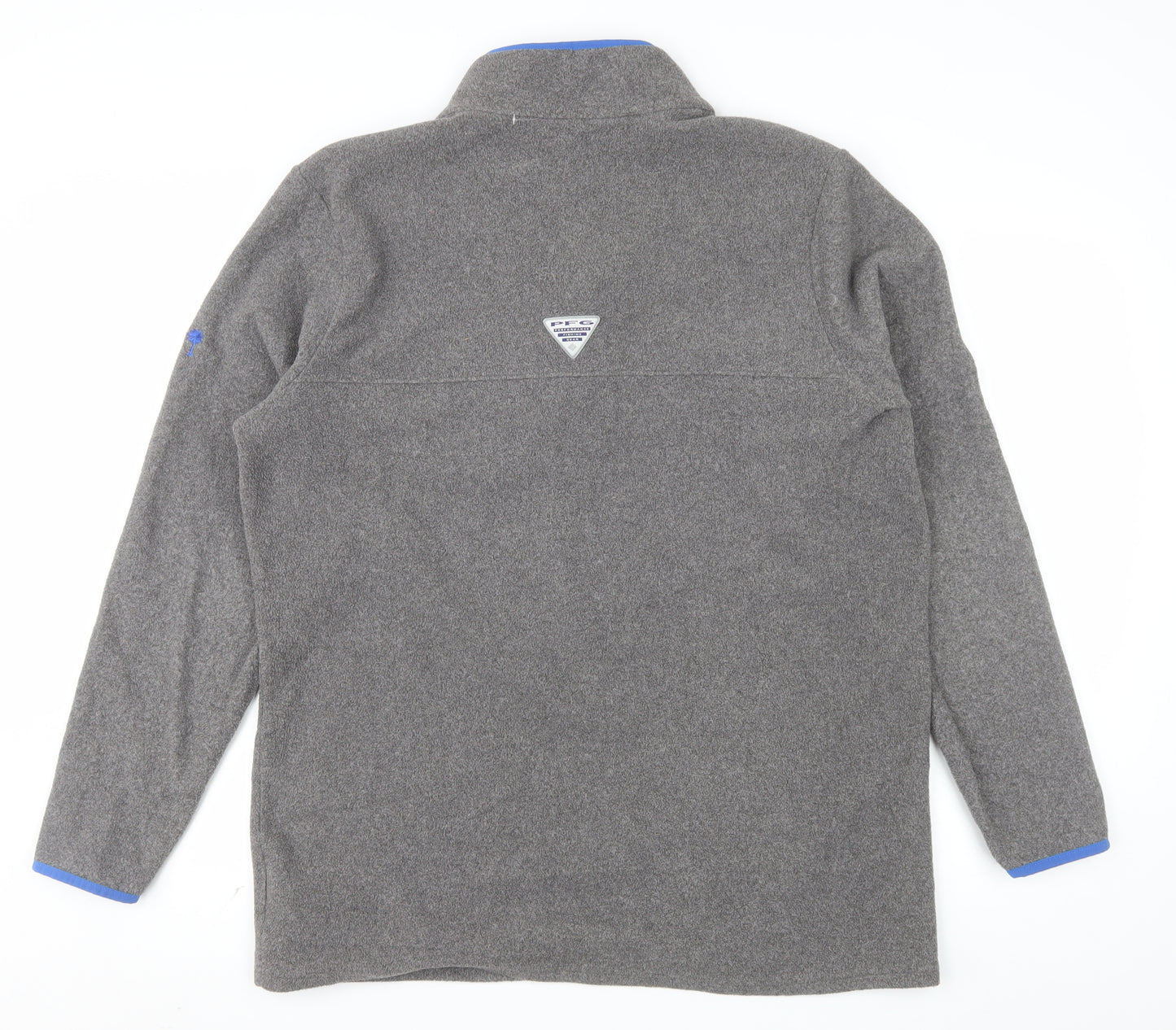 Columbia Men's Grey Fleece 1/4 Zip Sweatshirt Size L