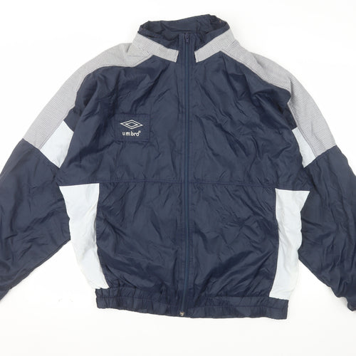 Umbro Men’s Blue Large Track Jacket Retro 90s Lightweight Zip Up