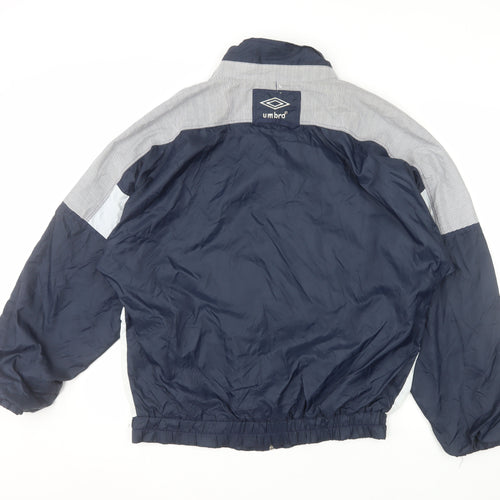Umbro Men’s Blue Large Track Jacket Retro 90s Lightweight Zip Up
