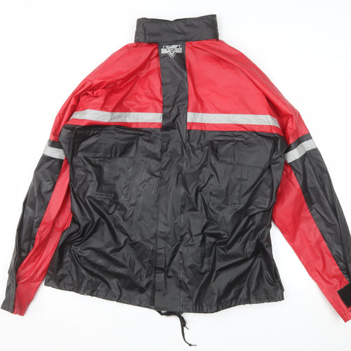 Nelson-Rigg Men’s Red Black Waterproof Motorcycle Rain Jacket L