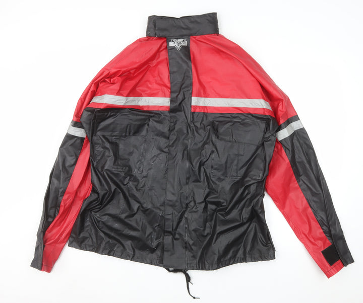 Nelson-Rigg Men’s Red Black Waterproof Motorcycle Rain Jacket L
