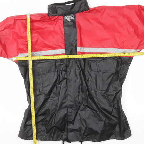 Nelson-Rigg Men’s Red Black Waterproof Motorcycle Rain Jacket L
