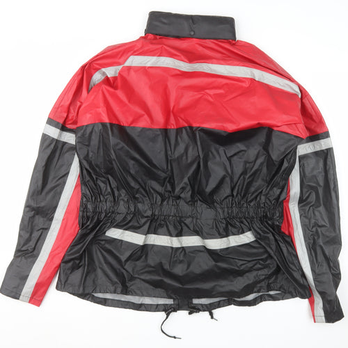 Nelson-Rigg Men’s Red Black Waterproof Motorcycle Rain Jacket L