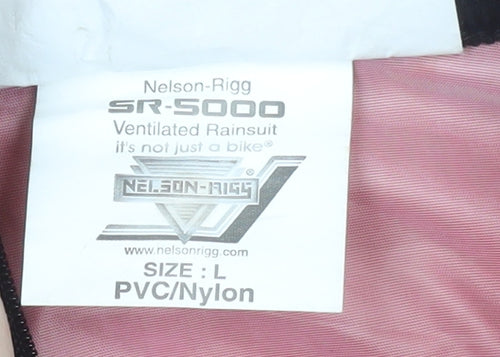 Nelson-Rigg Men’s Red Black Waterproof Motorcycle Rain Jacket L