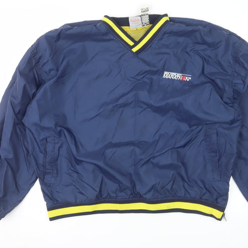 Rawlings Men's Blue XL Pullover Sweatshirt V-Neck Marathon Sports Vintage
