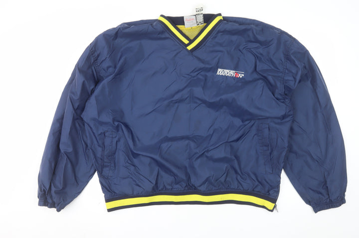Rawlings Men's Blue XL Pullover Sweatshirt V-Neck Marathon Sports Vintage