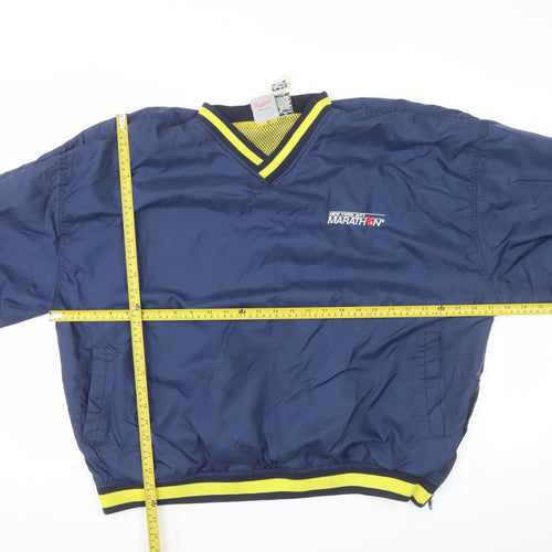 Rawlings Men's Blue XL Pullover Sweatshirt V-Neck Marathon Sports Vintage