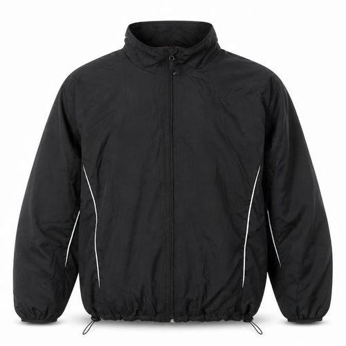 Simply For Sports Men's Black Medium Windbreaker Jacket Polyester