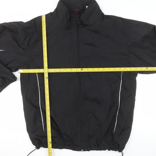 Simply For Sports Men's Black Medium Windbreaker Jacket Polyester