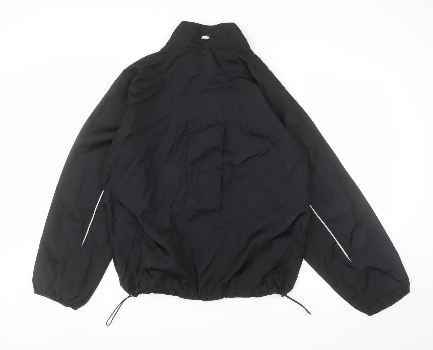 Simply For Sports Men's Black Medium Windbreaker Jacket Polyester