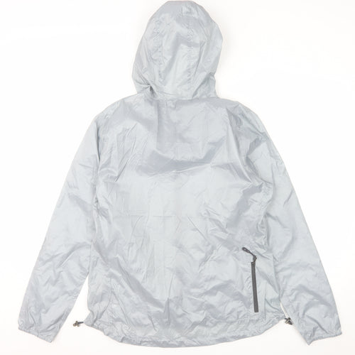 New Balance Women's Grey Lightweight Hooded Windbreaker Jacket Size L