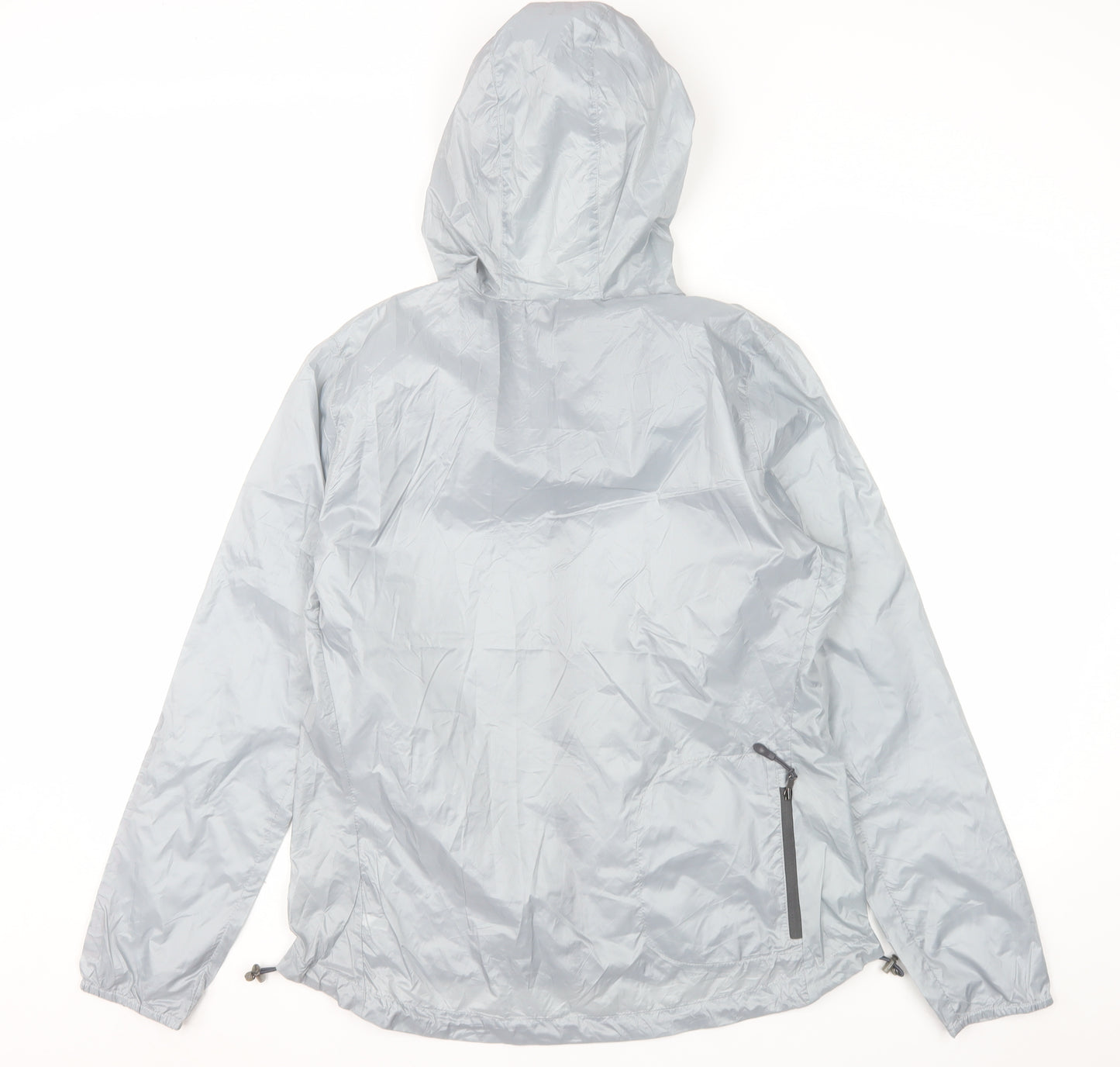 New Balance Women's Grey Lightweight Hooded Windbreaker Jacket Size L