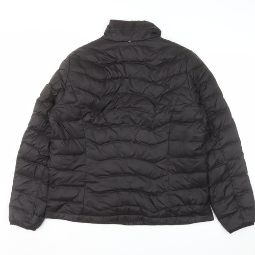 Eddie Bauer Women's Black Puffer Jacket Size L Lightweight Down