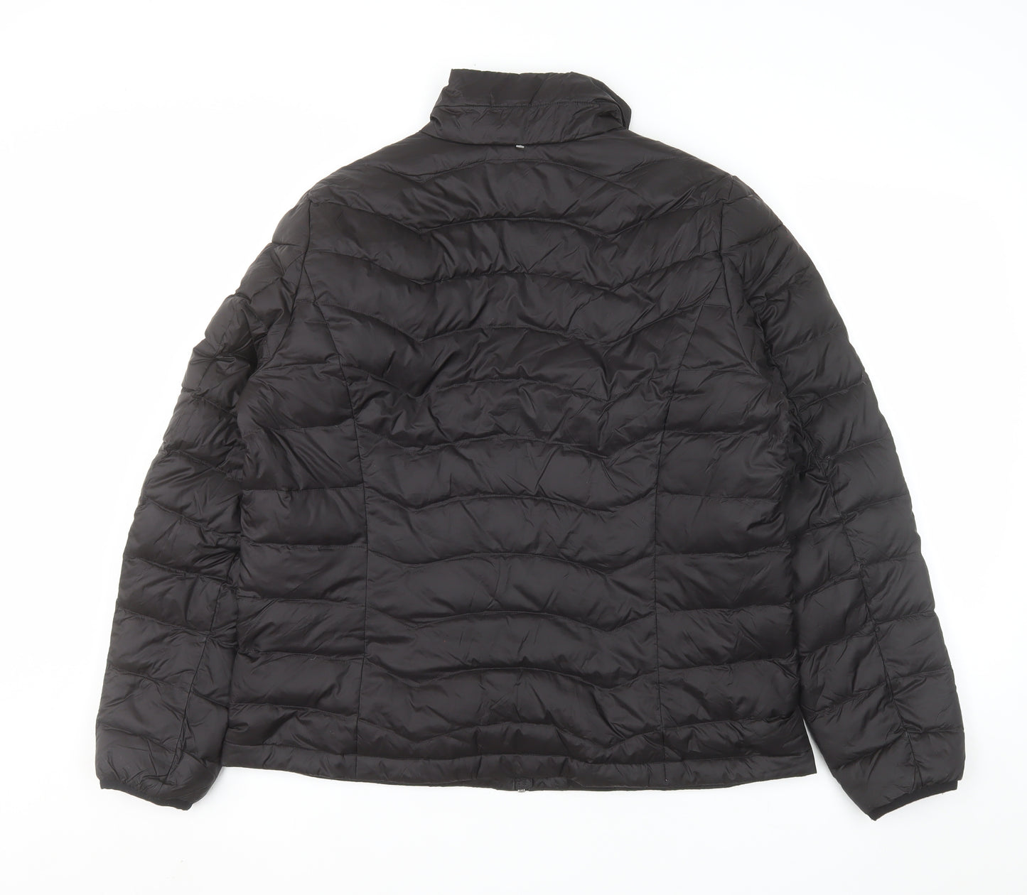 Eddie Bauer Women's Black Puffer Jacket Size L Lightweight Down