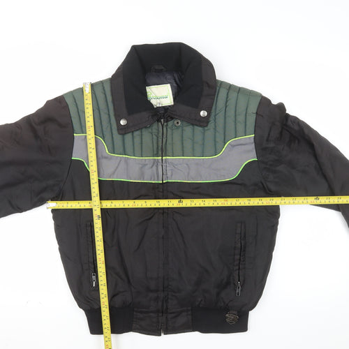 Arctowear Men's Black Bomber Jacket Size M Nylon Winter Zip-Up