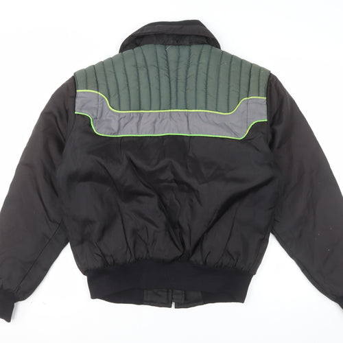 Arctowear Men's Black Bomber Jacket Size M Nylon Winter Zip-Up