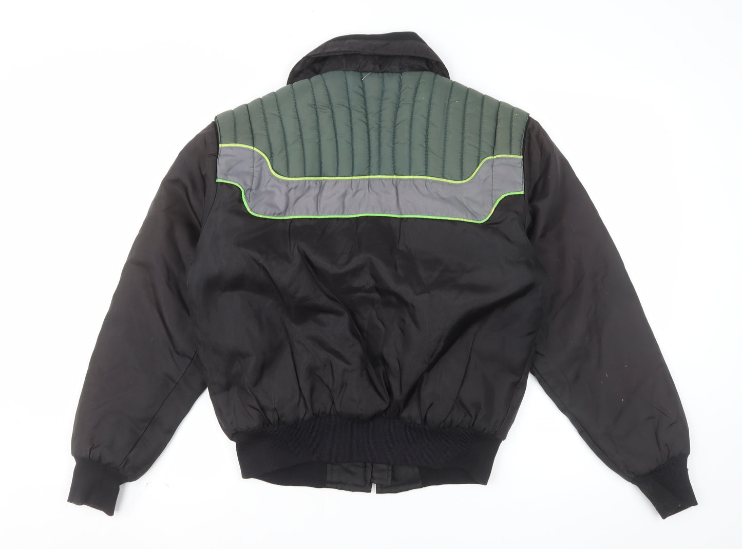 Arctowear Men's Black Bomber Jacket Size M Nylon Winter Zip-Up