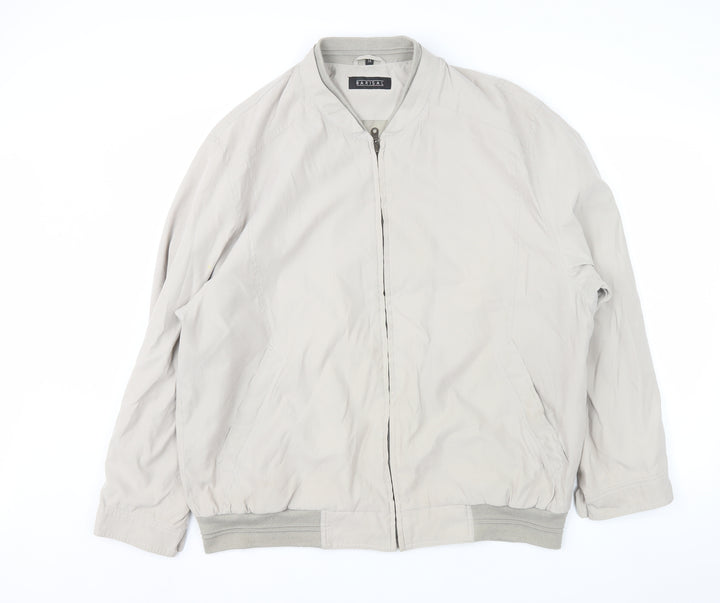 Barisal Men’s Beige Bomber Jacket Size 54 Regular Fit Zip Front