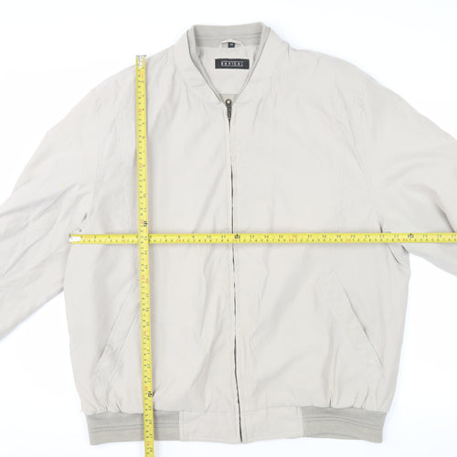 Barisal Men’s Beige Bomber Jacket Size 54 Regular Fit Zip Front