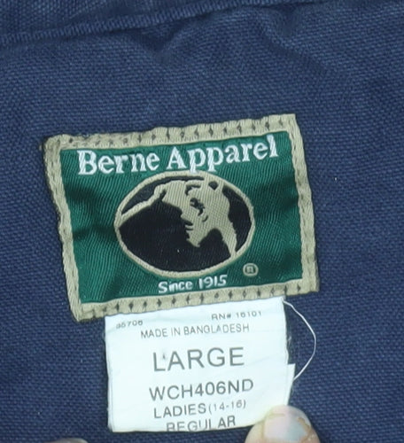Berne Apparel Women’s Navy Mid-Length Work Jacket Size L (14-16)