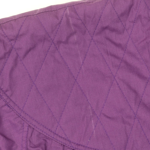 Compliments Womens Purple Quilted Parka Jacket Size 18 Relaxed Fit