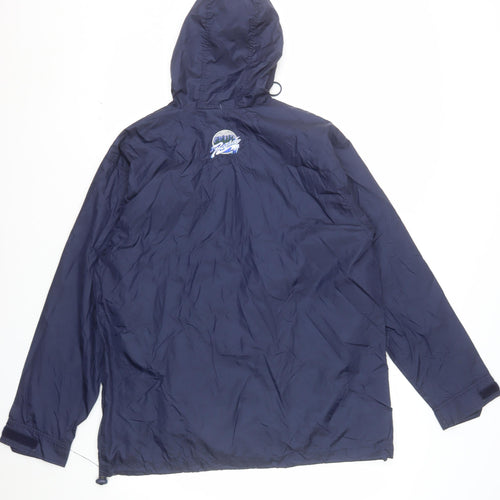 English Bay Men's Blue Hooded Windbreaker Jacket Size S