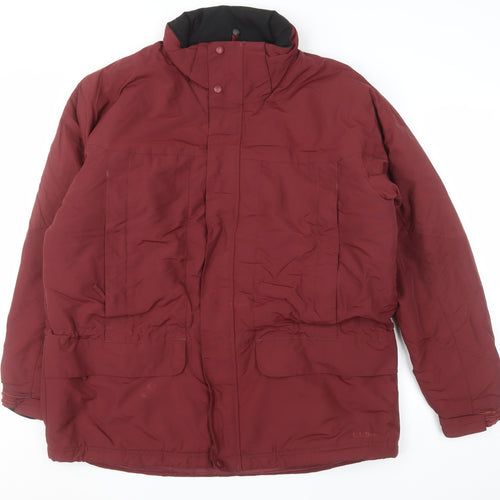 L.L. Bean Men's Red Nylon L Puffer Jacket Winter Waterproof