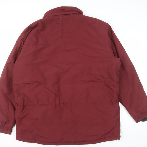 L.L. Bean Men's Red Nylon L Puffer Jacket Winter Waterproof