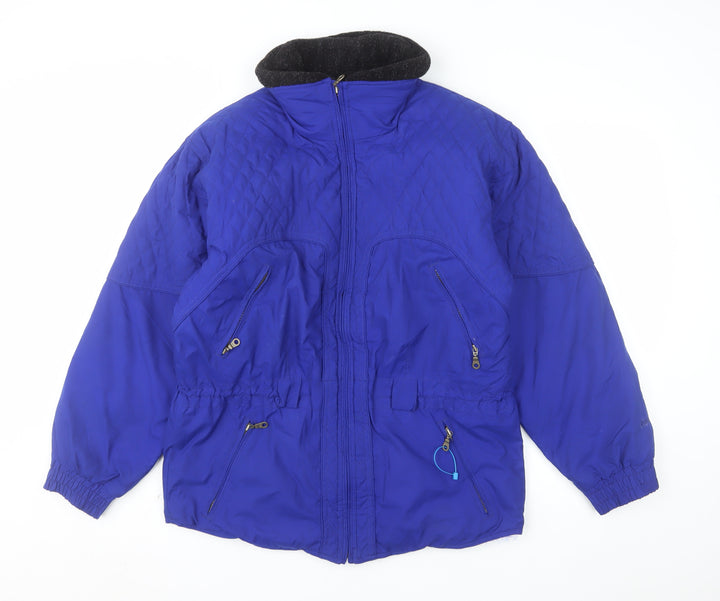 Collini Women's Blue Quilted Thermal Puffer Jacket Size 12