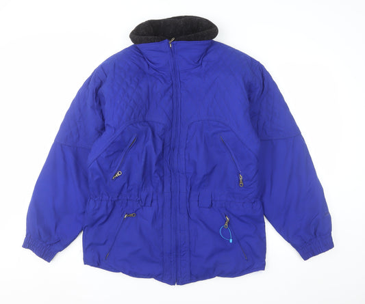 Collini Women's Blue Quilted Thermal Puffer Jacket Size 12