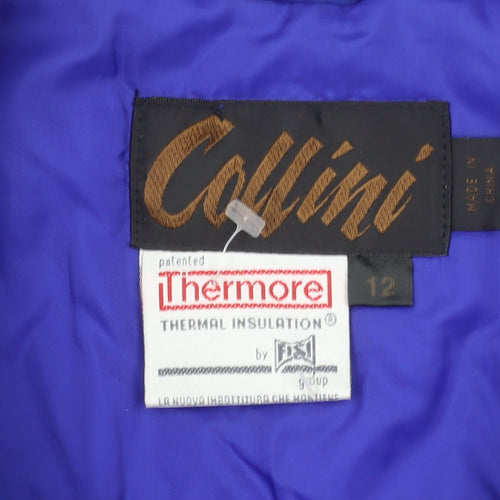 Collini Women's Blue Quilted Thermal Puffer Jacket Size 12