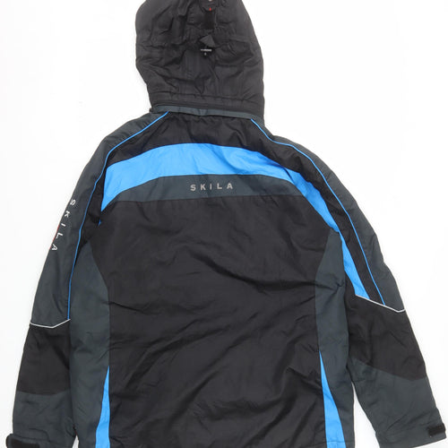 Skila Sport Men's Black Blue M Ski Jacket Hooded Waterproof