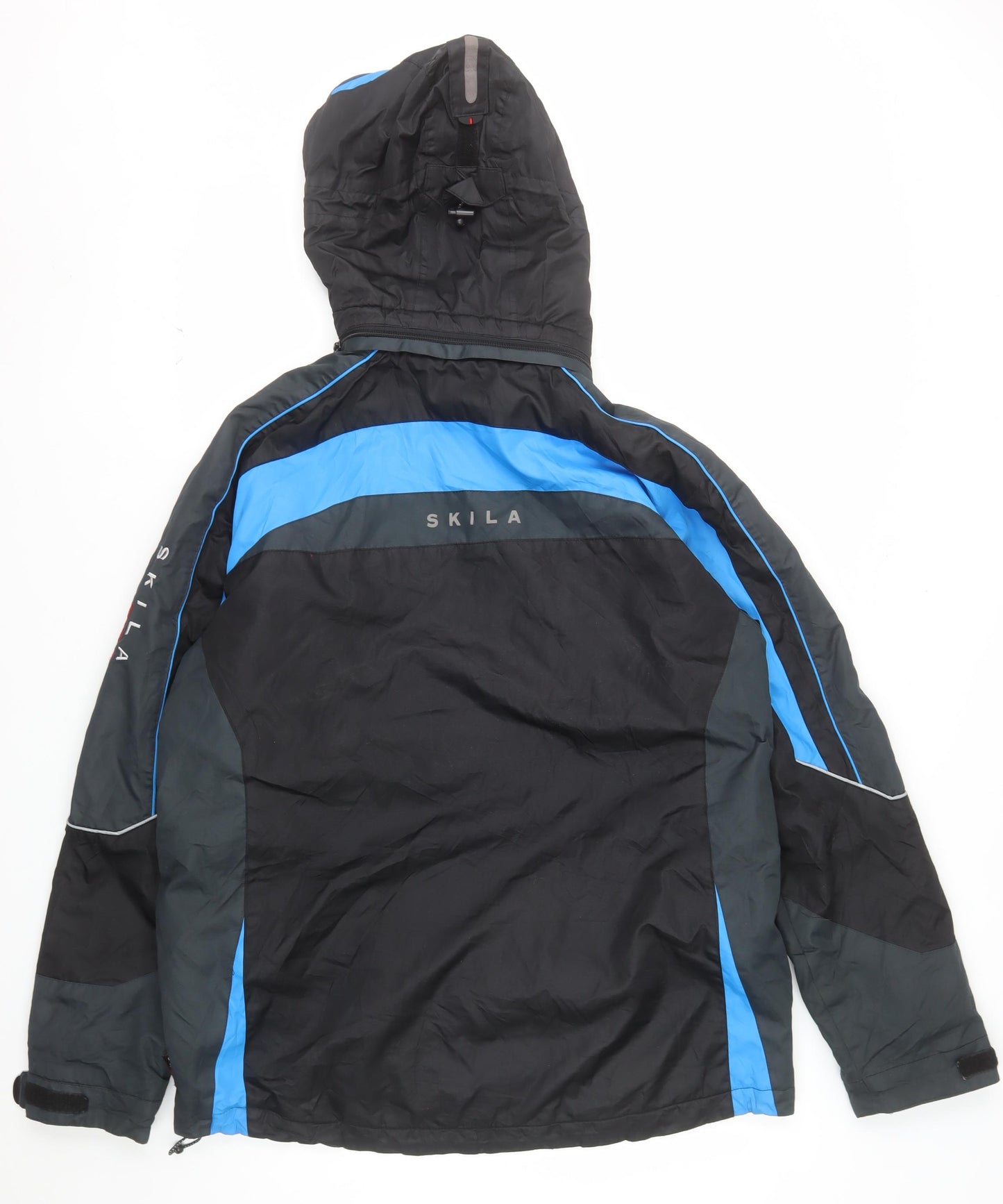 Skila Sport Men's Black Blue M Ski Jacket Hooded Waterproof