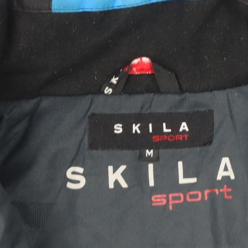 Skila Sport Men's Black Blue M Ski Jacket Hooded Waterproof