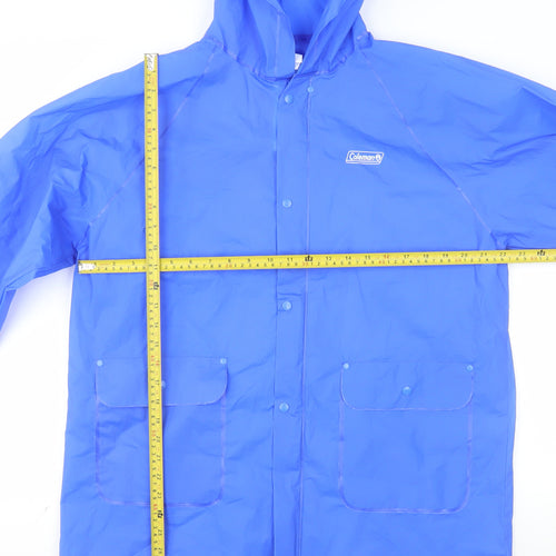 Coleman Men's Blue Waterproof Hooded Rain Coat Jacket M