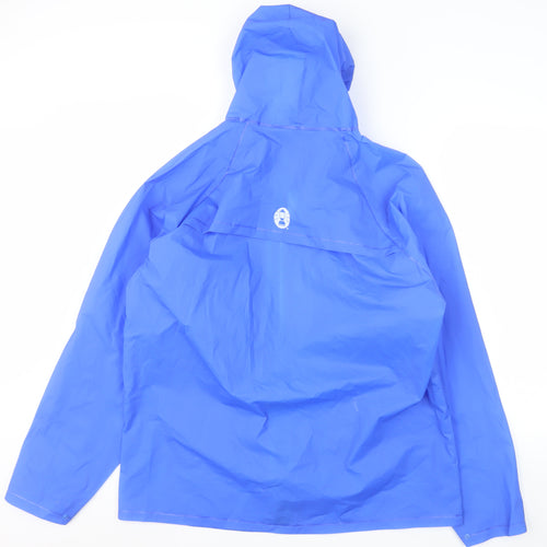 Coleman Men's Blue Waterproof Hooded Rain Coat Jacket M