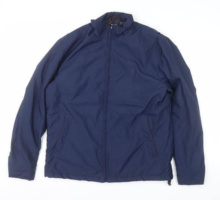 Chaps Men’s Blue Mid-Length Full Zip Polyester Jacket Size M