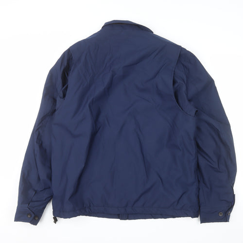 Chaps Men’s Blue Mid-Length Full Zip Polyester Jacket Size M