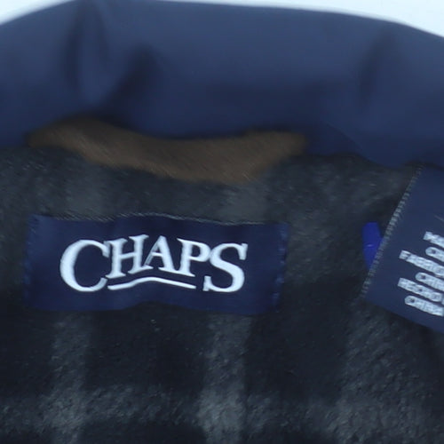 Chaps Men’s Blue Mid-Length Full Zip Polyester Jacket Size M