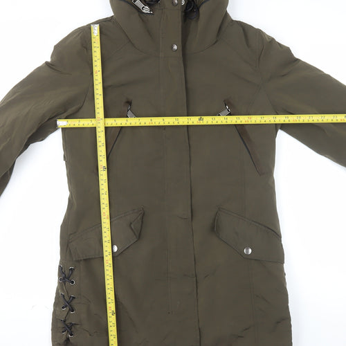 Andrew Marc Men's Green XS Parka Jacket Hooded Nylon Polyester