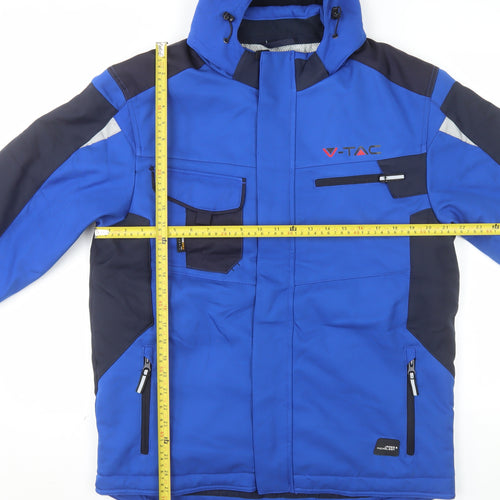 James & Nicholson Men's Blue Softshell Hooded Jacket M Windproof Waterproof