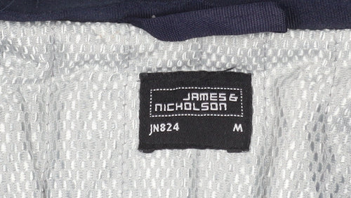 James & Nicholson Men's Blue Softshell Hooded Jacket M Windproof Waterproof