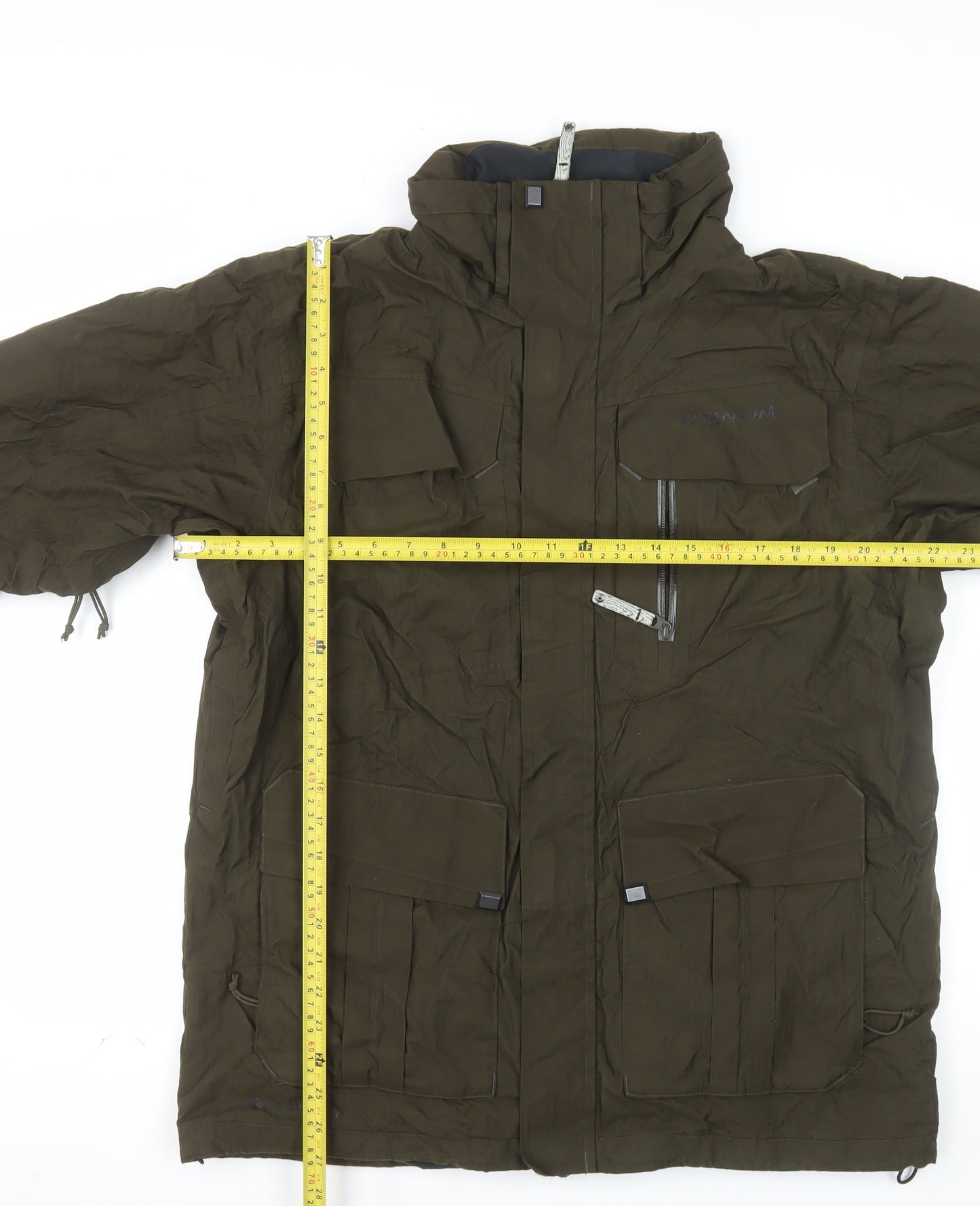 Columbia Men's Green Titanium Parka Jacket M Waterproof Hooded Outdoor