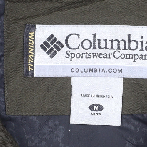 Columbia Men's Green Titanium Parka Jacket M Waterproof Hooded Outdoor