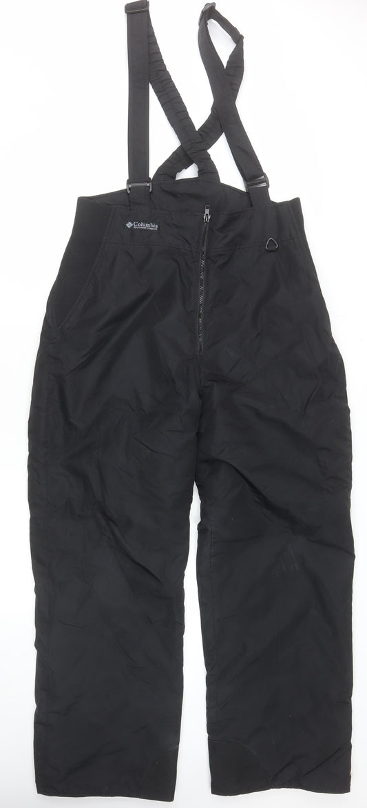 Columbia Men Black L Snow Pants Waterproof Insulated Winter Trousers