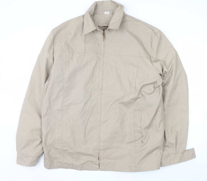 English Squire Men’s Beige Lined Basic Jacket L Regular Fit Beige