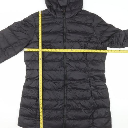 Eddie Bauer Women’s Black Long Hooded Down Puffer Coat Size L